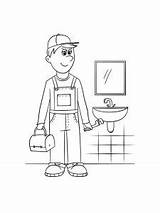 Plumber coloring Pages sketch template