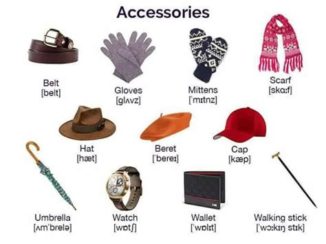 "Clothes and Fashion Accessories" Vocabulary in English: 100+ Items ...