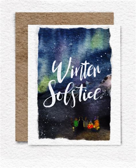 Printable Winter Solstice Card, Instant Download, Happy Solstice, Greeting Card, Digital ...