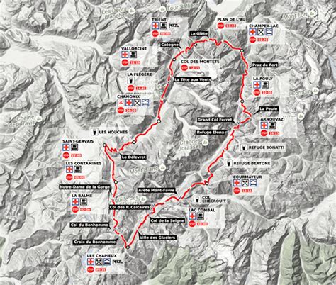 utmb route map, The - not just one big race - Chamonix All Year ...