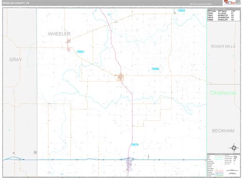 Wheeler County, TX Wall Map Premium Style by MarketMAPS - MapSales