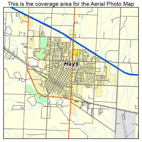 Aerial Photography Map of Hays, KS Kansas