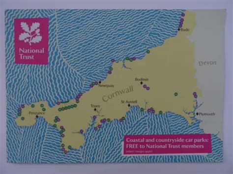 CORNWALL NATIONAL TRUST CAR PARKS Map & Information, 2018. 'Explore' & 'Wild'. £1.99 - PicClick UK