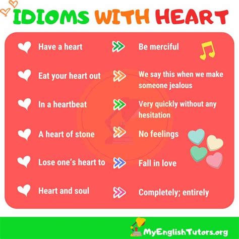 10+ Interesting Heart Idioms and Expressions in English - My English ...