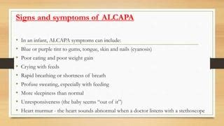 Anomalous left coronary artery from the pulmonary artery | PPT