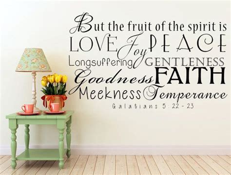 Family Wall Vinyl Bible Verse Christian Wall Art Fruit of - Etsy ...