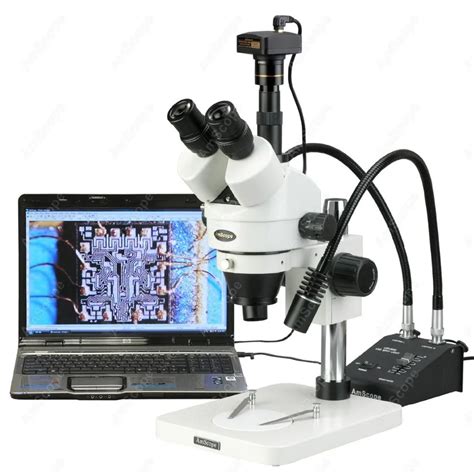 Digital Stereo Microscope AmScope Supplies 3.5X 225X Digital Zoom ...