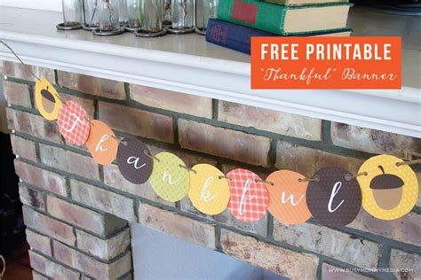 Free Printable "Thankful" Banner