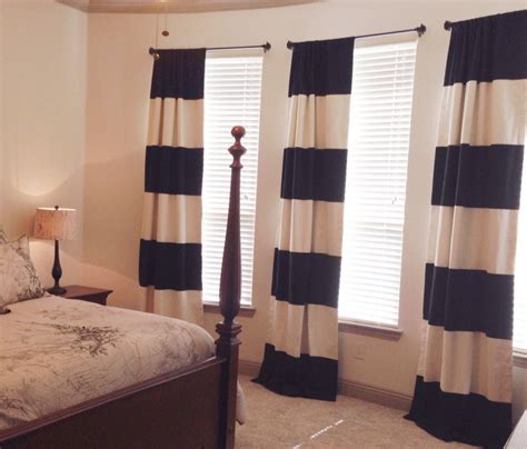 Custom Black and Cream Striped Curtains Stripes Color - Etsy