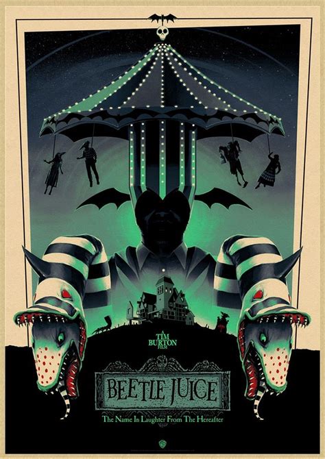 Beetlejuice Classic horror movie Classic Decorative Retro Poster Wall Art Painting Room Decor ...