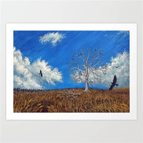 Wheatfield Crows Art Print by Philip Harvey | Society6