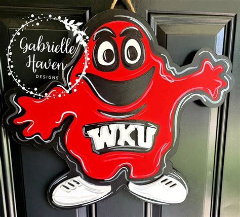 Big Red WKU Western Kentucky University Door Hanger | Etsy