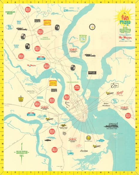 The Fun Map of Historic Charleston | Curtis Wright Maps