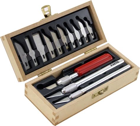 X-ACTO Basic Knife Set | Set Contains 3 Precision Knives, 10 Precision Knife Blades, Wooden ...