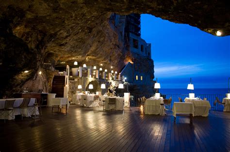 Magnificent Restaurant Built Into A Cave In A Cliff On The Italian Coast | DeMilked