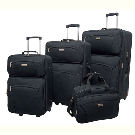 Forecast Barbados 4 Piece Set Luggage - Black