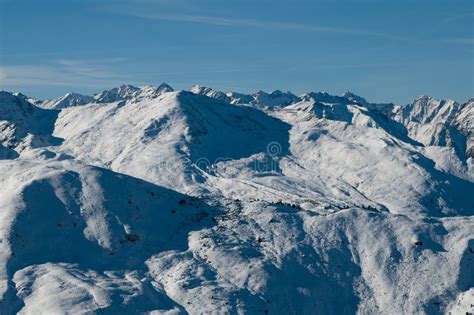 Winter Austrian Alps view stock photo. Image of moraine - 90984838