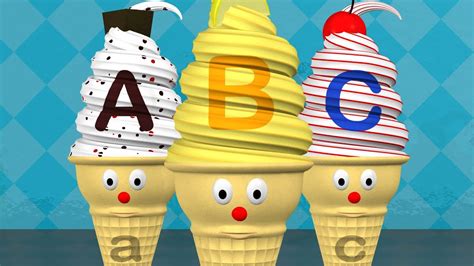 Learn ABC's with Alphabet Ice Cream Cones - Letters A to Z Lesson - YouTube