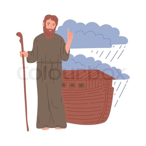 Old Testament bible story of Noah and ... | Stock vector | Colourbox