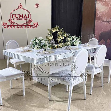 Rectangle Wedding Tables All White Design - Fumai Furniture