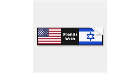 America Stands With Israel Bumper Sticker | Zazzle