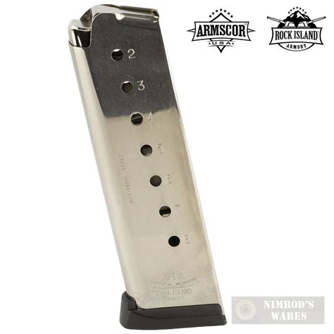 ARMSCOR Rock Island 1911 .45 ACP 8 Round MAGAZINE NICKEL 54170 - NimrodsWares.com