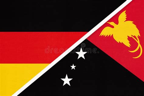 Germany And Papua New Guinea, Symbol Of Two National Flags. Relationship Between European And ...