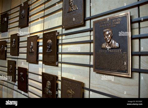 Plaques of the country and rock n roll stars inducted into the Country ...