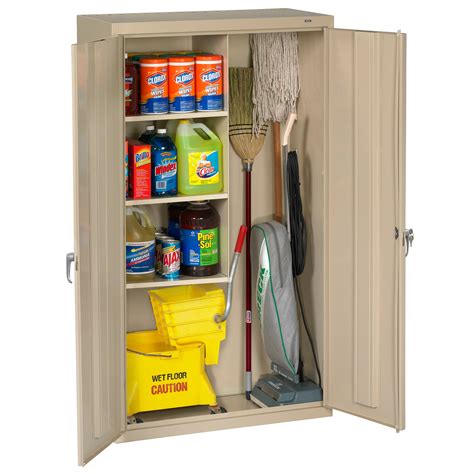 Janitor Cabinet: Tennsco JAN6618DHPY Putty Janitorial Cabinet (36" x 24 ...