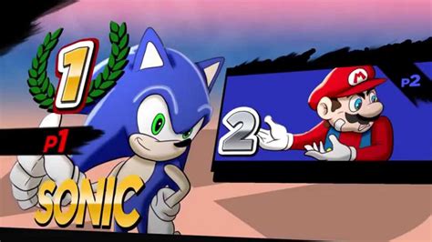 Smash Wii U Animated- Mario vs. Sonic - YouTube