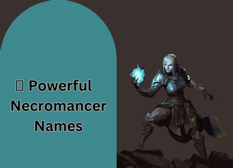 🔥 Powerful Necromancer Names for Your Characters! 💀