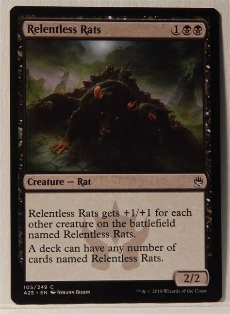 Relentless Rats x 2 MTG Masters 25 M NM x 2 at 1 50 each | Mtg, Magic cards, Wizards of the coast