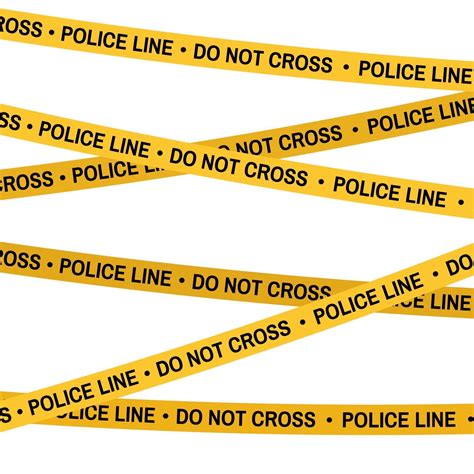 Crime scene yellow tape, police line Do Not Cross tape 3164295 Vector Art at Vecteezy