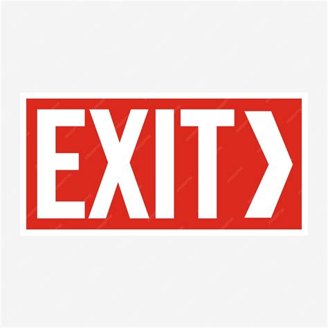 Premium Vector | Exit Sign Symbol