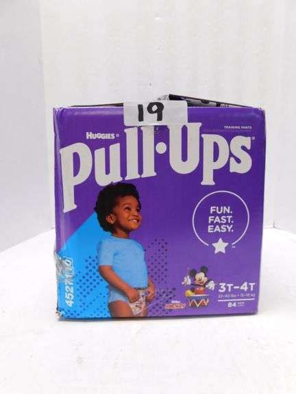 HUGGIES PULL UPS 3T-4T 84 COUNT - Dallas Online Auction Company