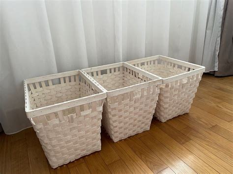 IKEA white storage baskets, Furniture & Home Living, Home Improvement ...