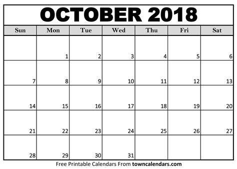 Printable October Schedule - Printable Word Searches