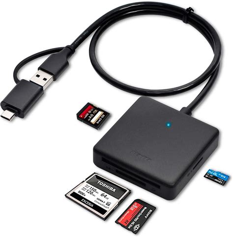 Memory Card Reader, BENFEI 4in1 USB USB-C to SD Micro SD MS CF Card Reader Adapter: Amazon.ca ...