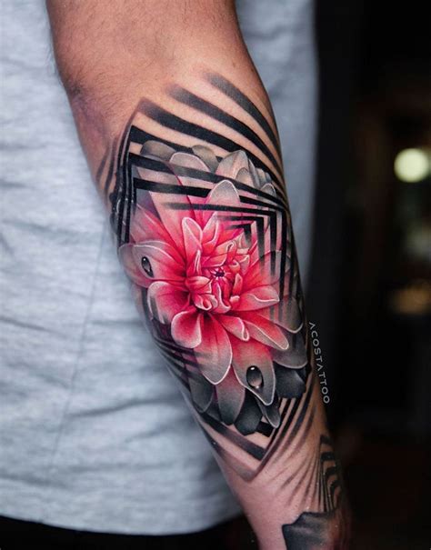 Dahlia & Geometric Shapes | Best tattoo design ideas in 2020 | Cool tattoos, Body art tattoos ...