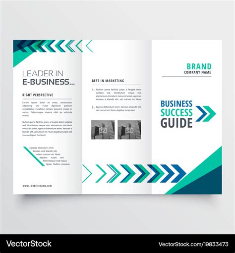 Business tri fold brochure template design Vector Image