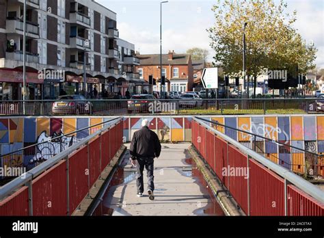 The underpass at Perry Barr shopping centre, Birmingham Stock Photo - Alamy