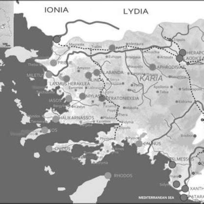 Caria Location Map and Settlement Patterns in the Ancient Period ...