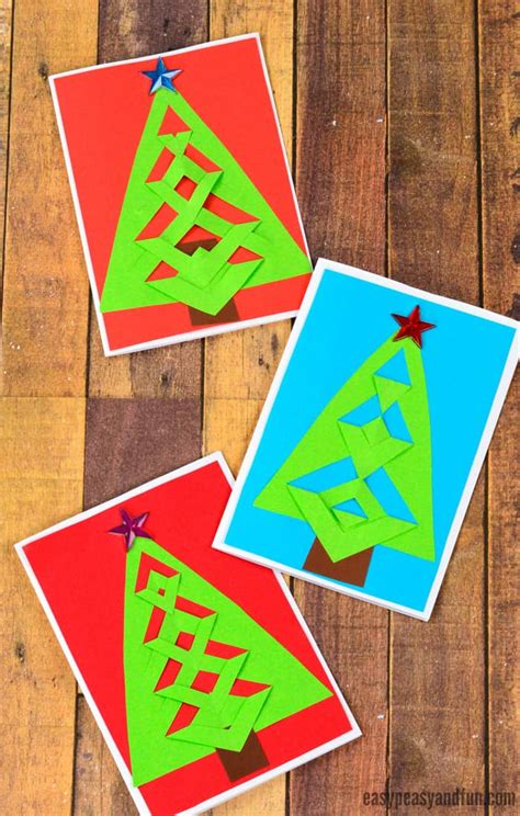 DIY Easy Festive Tree Christmas Card Idea - Easy Peasy and Fun