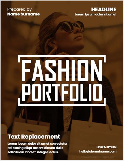 Fashion Portfolio Cover Page Templates | Download Edit Print