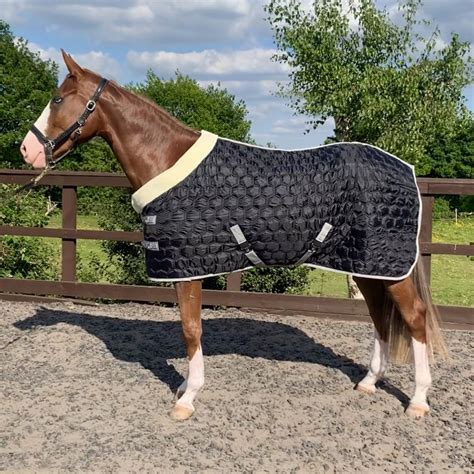 Hexagon stable rug with fleece collar – Equilux Equestrian