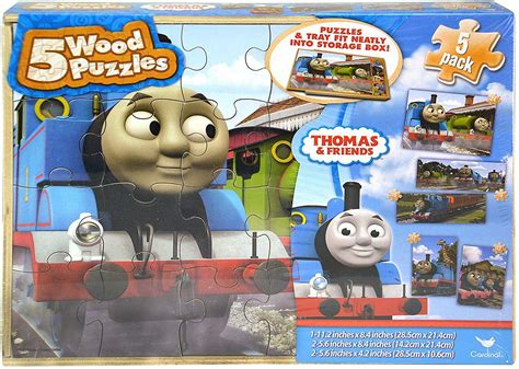 Thomas Puzzle, 3-Pack, This Thomas and friends 5Pc wood puzzles set will keep your little ones ...