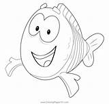 Happy Mr Grouper Coloring Page For Kids  Free Bubble Guppies sketch template