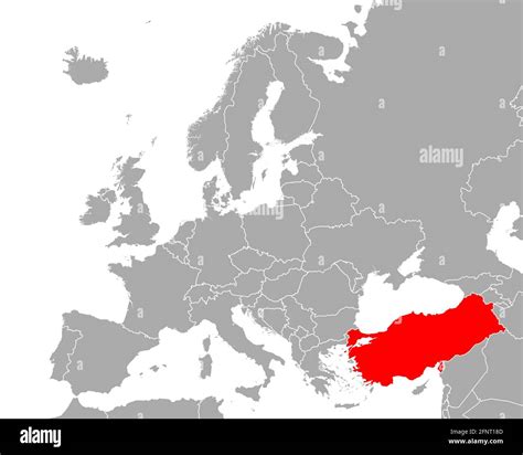 Map of Turkey in Europe Stock Photo - Alamy