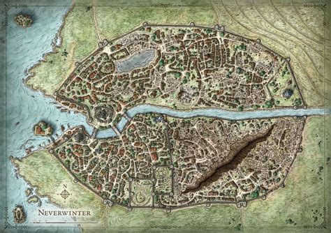 Neverwinter Map Fantasy City Map, Fantasy World, Dungeons And Dragons ...