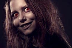 Girl Possessed By A Demon With A Sinister Smile Stock Photo - Image of bizarre, murder: 42629248